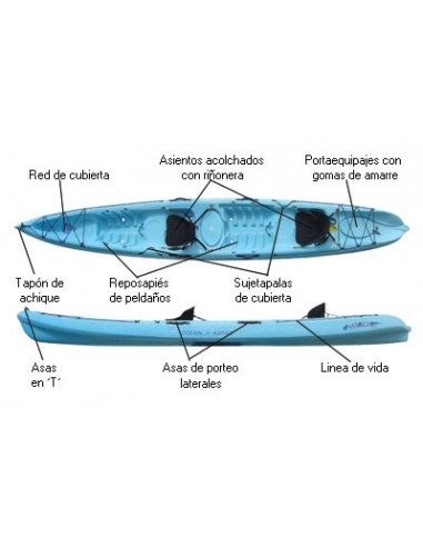 Kayak Autovaciables Ocean Kayak Zest Two