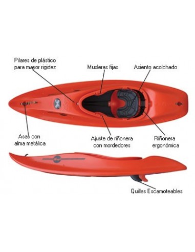Kayak de Aguas Bravas y Surf Exo XW1 TS