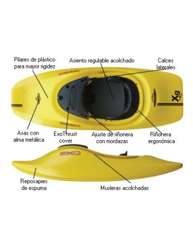 Kayak de Aguas Bravas y Surf Exo XG