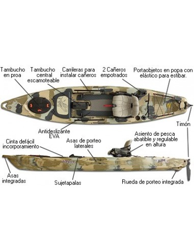 Kayak de Pesca Fellfree Lure 13.5 +...