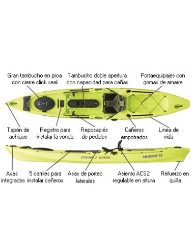 Kayak de Pesca Ocean Kayak Trident 13...