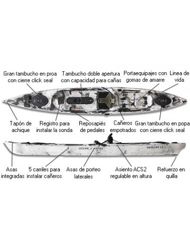 Kayak de Pesca Ocean Kayak Trident 15...