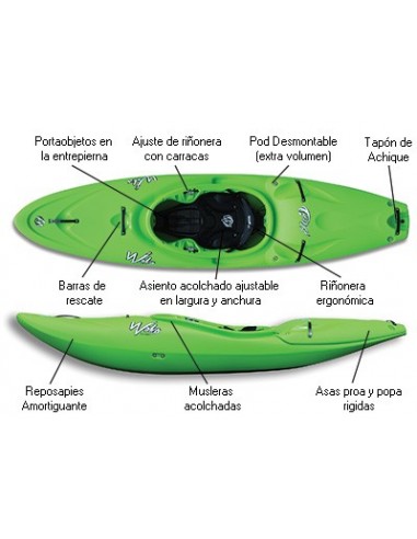 Kayak de Aguas Bravas y Surf Waka...